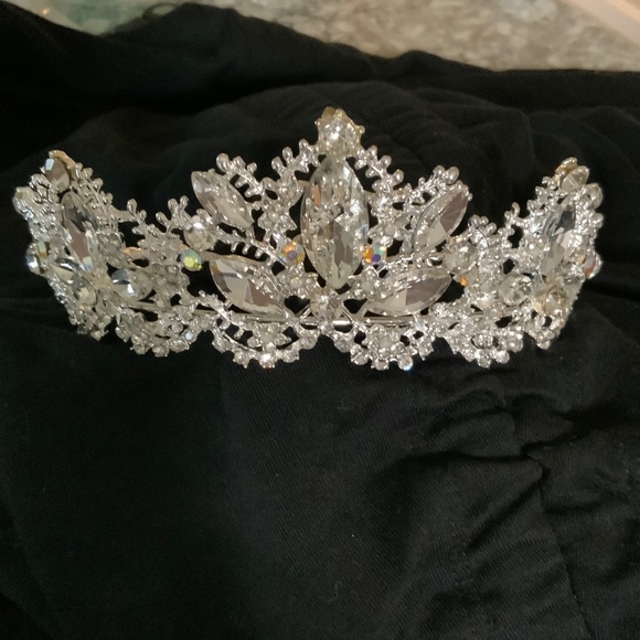 Wedding Crown  Tiara SILVER - Picture 6 of 13